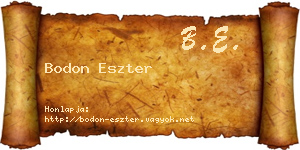 Bodon Eszter névjegykártya